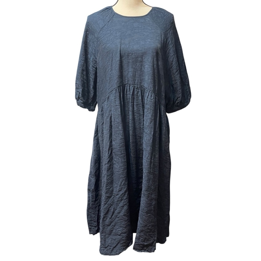 Nordstrom Elbow Sleeve‎ Lagenlook Casual Cottagecore Oversized Midi Dress Size L